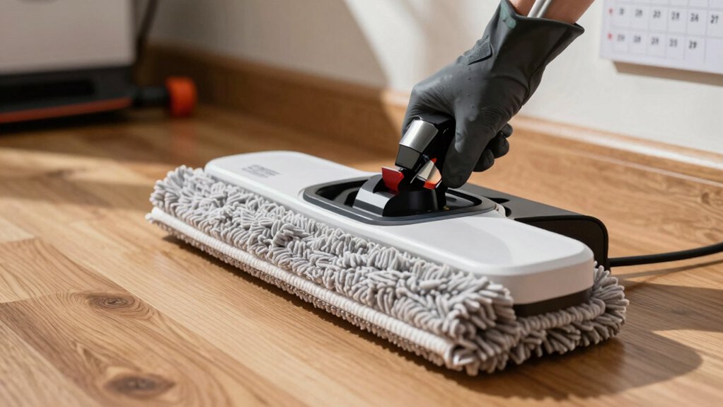 mop pad cleaning and replacement schedule