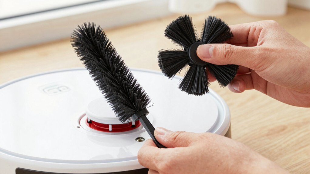 replacing robot vacuum side brushes instructions