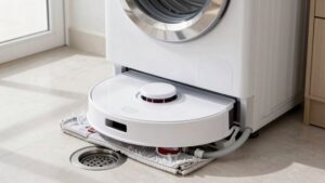 robot mop dock refill drainage setup