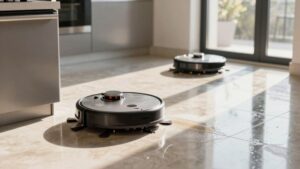 robot mop tile cleaning routines