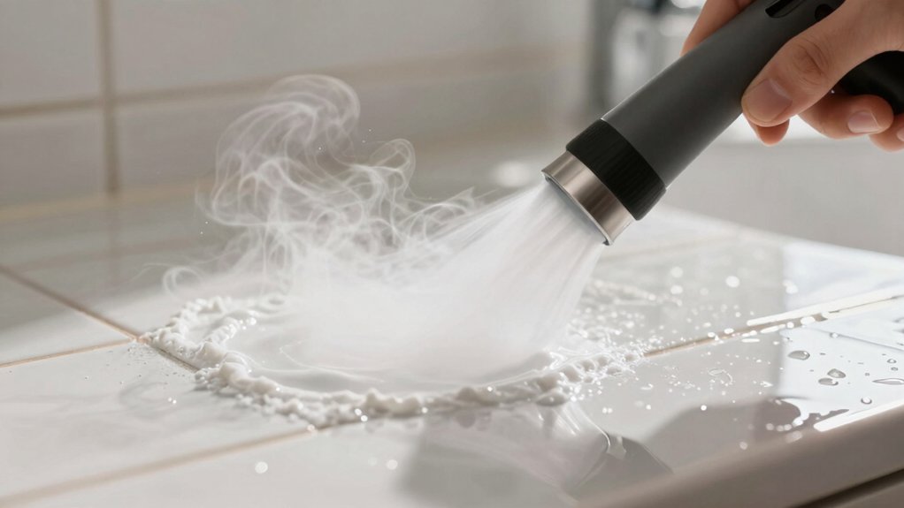steam cleaning grout and tile technique